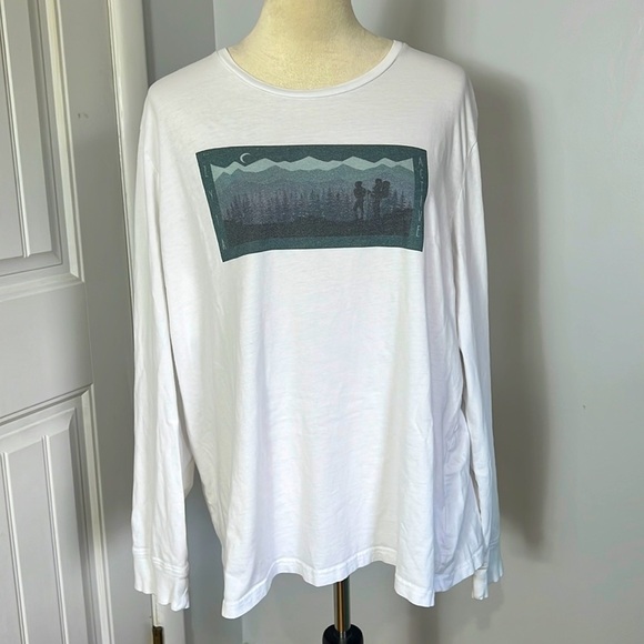 ZYIA Tops - ZYIA ACTIVE HIKING TEE SZ XXXL COTTON GRAPHIC WHITE